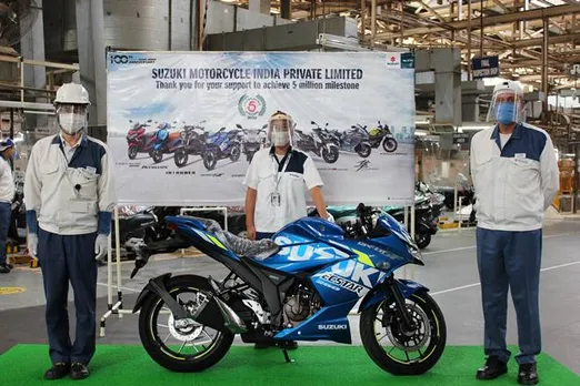Suzuki Motorcycle India rolls out 5 millionth vehicle from its Gurugram plant, GIXXER SF 250 BS6 became the 5 millionth celebratory unit