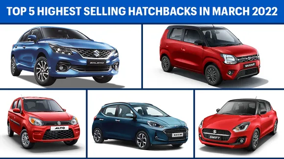 Top 5 selling cars in March 2022