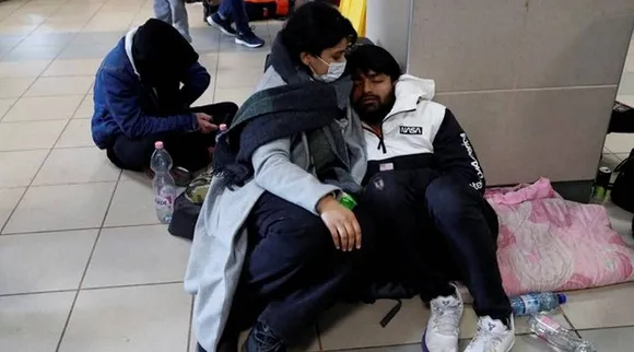 indians stranded in ukraine Told to head to safe point outside Kharkiv 500 wait there unsure hungry
