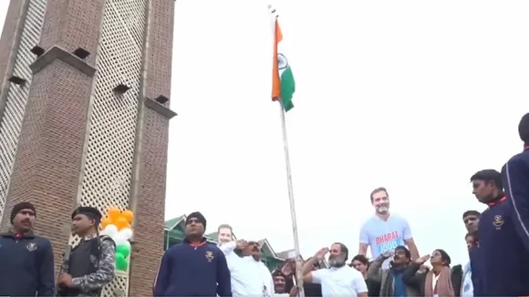Bharat Jodo Yatra, Rahul Gandhi, national flag, tricolour, Srinagar, Lal Chowk, भारत जोड़ो यात्रा, राहुल गांधी, राष्ट्रीय ध्वज, तिरंगा, श्रीनगर, लालचौक