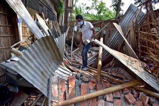 major earthquake in assam and northeast 6.4 on richter scale buildings damaged