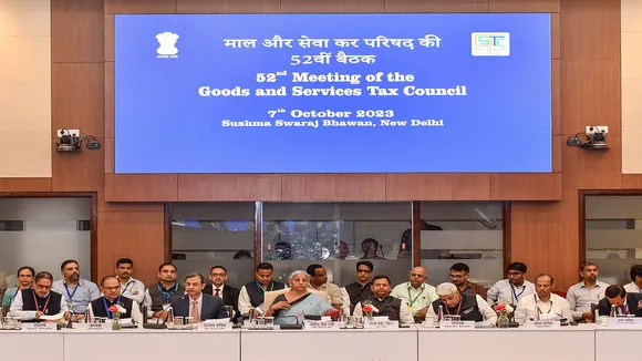 Union Finance Minister Nirmala Sitharaman chairs the 52nd meeting