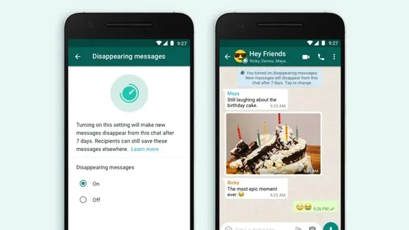 WhatsApp disappearing messages