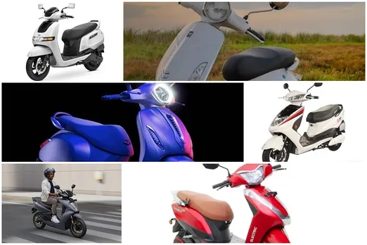 Top 7 electric scooter launches in india in 2020, electric scooter launched during 2020, bajaj chetak, ather 450X, tvs iqube, Ampere Magnus Pro, Pure EV EPluto 7G