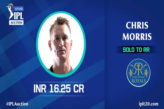 IPL auction 2021 highest paid player highest auction player in ipl history chis morris creates new record sold to rajasthan royals in 16.25 crore