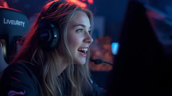 Live streaming by a gamer