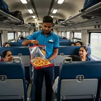 pizza on train