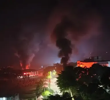 bhopal vit college protest fire  1