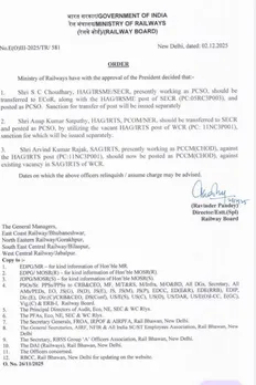 एस.सी. चौधरी का ECoR में स्थानांतरण