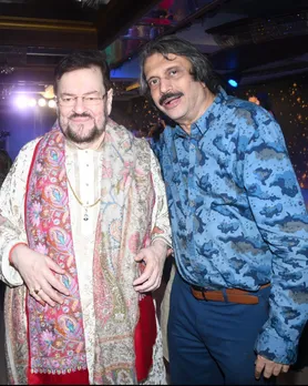 Nitin Mukesh with sr journalist Chaitanya Padukone at Ajivasan event 2025