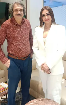 Fabb mentor-grooming coach Sriti Shaw ( right) with sr  journalist Chaitanya Padukone