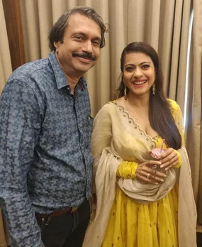 Kajol with sr journalist Chaitanya Padukone