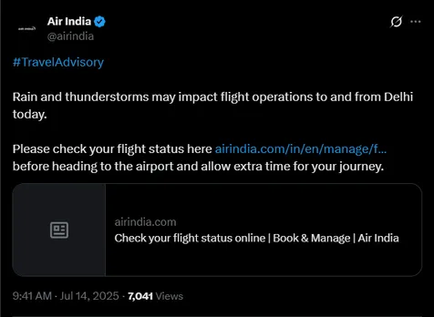 Air India Advisory