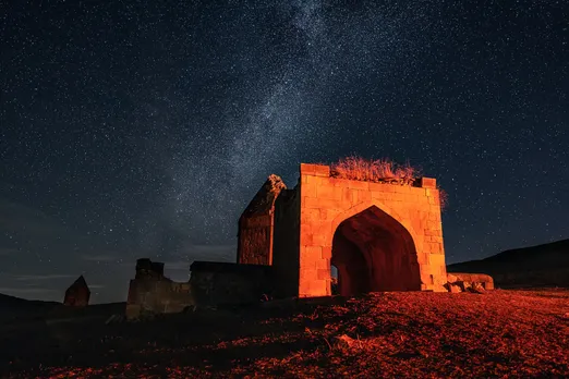 Milky Way Galaxy over Shamakhi District in Azerbaijan
