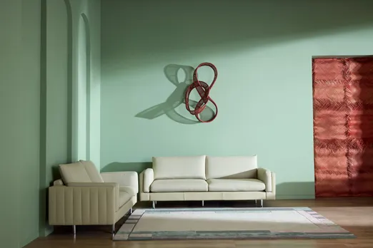 The Breathe Section- Upmods sofa & wall sculpture from Aku Zeliang