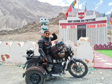 Shivam Porwal living it up with his dream bike