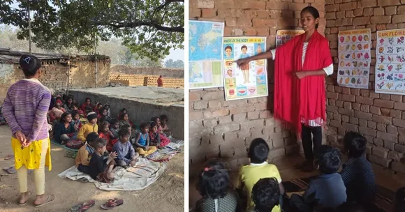 Local youth from the brick kiln panchayats are recruited and trained to become  educators and leaders