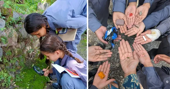 At Suraah, children learn by exploring the forests of Uttarakhand and examining different parts of nature