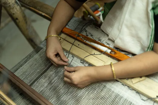 Indigenous Eri silk looms at the Studio