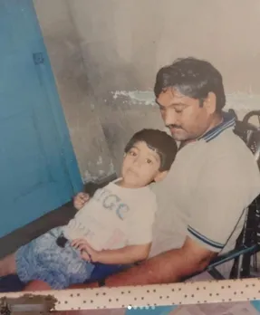 Saurabh with his father