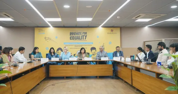 Nikhil was a panellist at the World Children's Day conference at New Delhi in 2023, Picture source: Nikhil