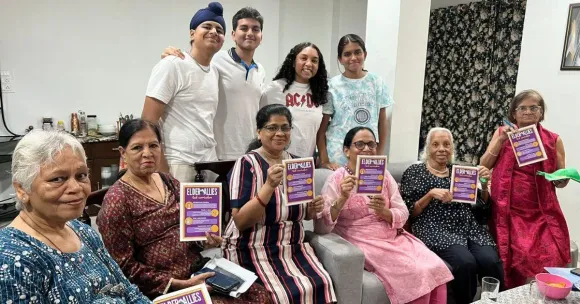 Nikhil leads 'Elder Allies' that helps senior citizens understand technology and the basics of the digital world, Picture source: Nikhil