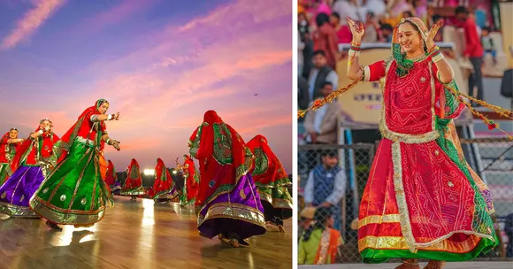 Participants learnt the choreography over weeks across Rajasthan.