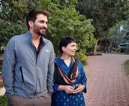 Maya Kaul with her younger son, Manav Kaul.