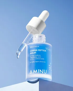 A picture of a copper peptide hydrating serum for sensitive skin from Aminu