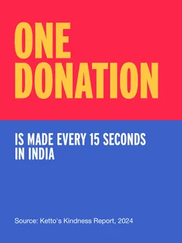 Infographic highlighting the monetary donations in India