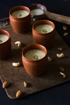 A picture of earthen kulhads of kadha doodh, which depicts authentic Punjabi cuisine and Punjabi cuisine served worldwide, using a key ingredient in Punjabi food culture--milk