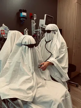 A doctor and patient at a clinic