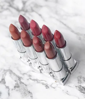 Creamy matte lipsticks from Maybelline on a marble table