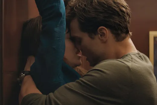A still of Fifty Shades of Grey film to depict the normalising of erotica in India via popular content like OTT and films, besides books to show accessible Indian erotica today is, besides the advent of erotica platforms