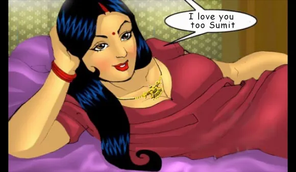 A picture from Indian erotica Savita Bhabhi, which also catered to feminist erotica, bridging the gap between women and erotica.