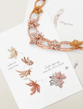 A rose gold necklace from Zoya's newest collection