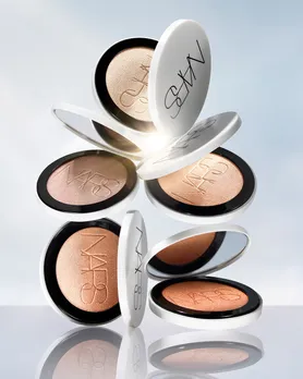 Highlighter powder pans from NARS infused with serum for skin