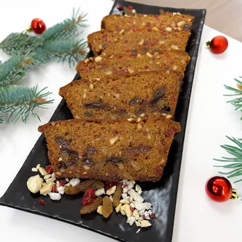 A plate of slices of fruit cake at the famous Saldanha Bakery in Kolkata to depict how the best Christmas Cake in India comes from homely recipes