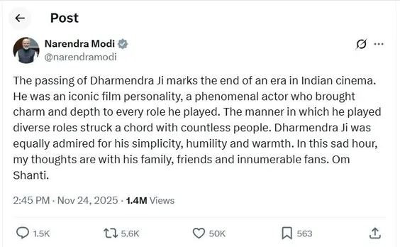 PM Modi also wrote