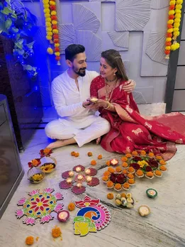 Best Diwali 🪔 Ever… Happy Diwali from our home to yours!!✨♥️🪷💫🧿Anurag🖤Elina