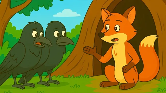 chatur-kauwa-aur-shatir-saap-prerak-panchatantra-kahani1