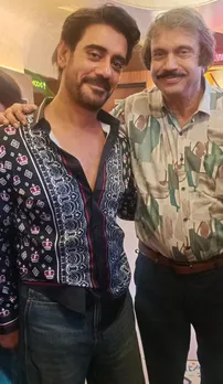 Super-actor Saurabh Sachdeva with journalist Chaitanya Padukone