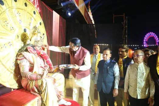Luv Kush Ramleela News The play of Ravan Vedavati Samvad was performed with Ganesh Puja at Somnath Temple (1)