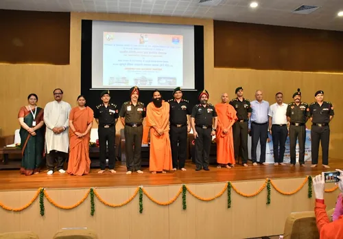 Baba ramdev with army officers
