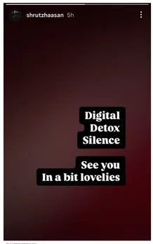 Shruti Haasan digital detox