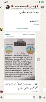 Lashkar-e-Taiba's post on Delhi car blast goes viral