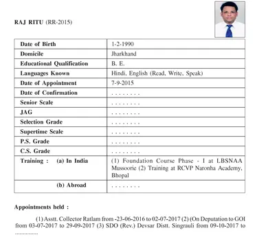 Rituraj SIngh service profile