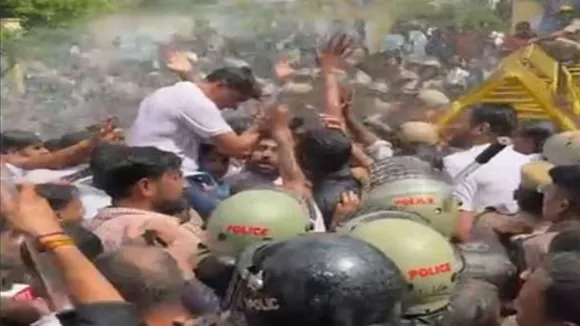 NSUI Protest Jaipur