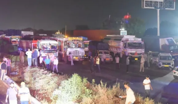 rajasthan-jaipur-ajmer-highway-chemical-tanker-lpg-cylinder-accident-2025