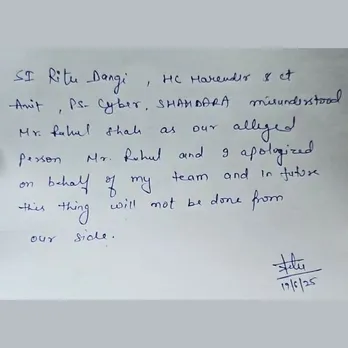 Delhi Police Apology Letter